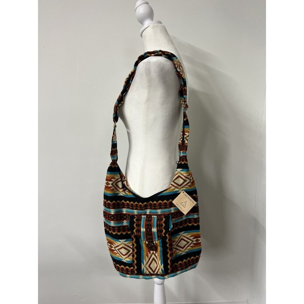 New AMERINKAS Crafted Native Woven Bag Tote Bag Handmade Purse Western Boho
